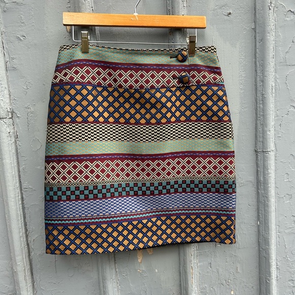 Maeve Multicolor Striped Pencil Skirt size 10 - Picture 3 of 10